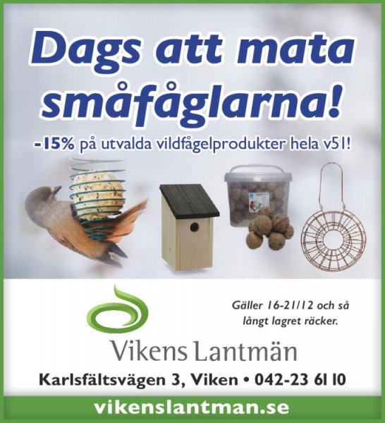 Kampanj på utvalda vildfågelprodukter