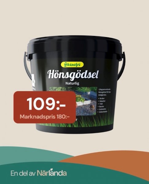 Kampanjpris på hönsgödsel 8 L