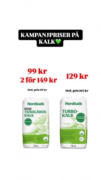 Kampanjpriser på kalk