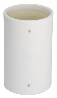 MUFF 32MM VIT PP MED GUMMITÄTNING