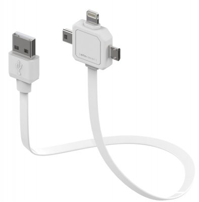 LADDKABEL USB 1.5M 3VÄGS LIGHTNING MICR