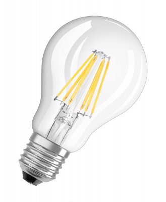 LED-LAMPA NORMAL (40) KLAR BOX E27 827 CL A OSRAM