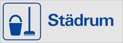 SKYLT STÄDRUM 38-5650 225X80MM
