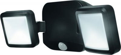 STRÅLKASTARE LED DUBBEL SVART BATTERIDRIFT EXKL BATTERI 4XD