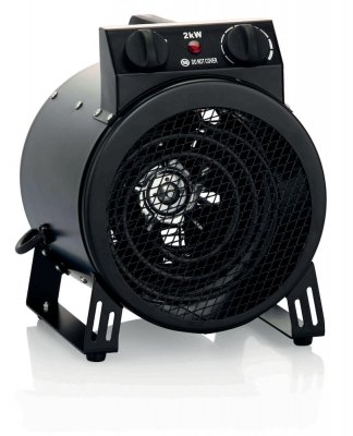 VÄRMEFLÄKT 2KW RUNDBLACK LINE