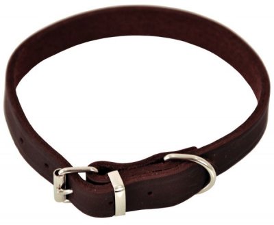 Halsband läder 18mmx45cm brun