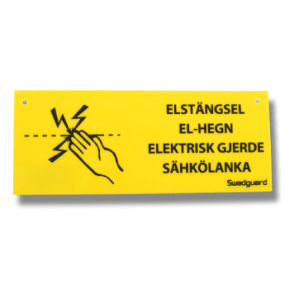 Varningsskylt elektriskt stängsel 250 x