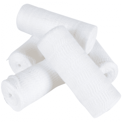 Gasbinda standard vävd kant vit 10cm x