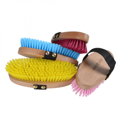 Ryktborste med trärygg mixade färger ju