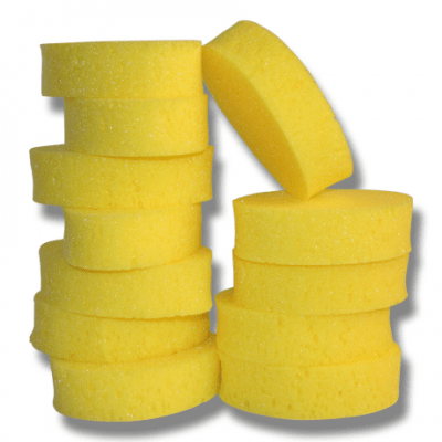 Tvättsvamp oval gul17 x 12 x 5 cm 12 st