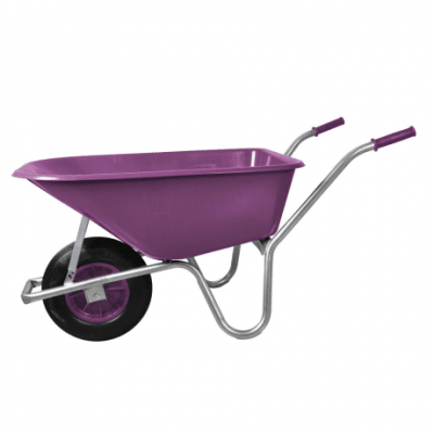 Willab Skottkärra plast 100l plum luftgummihjul