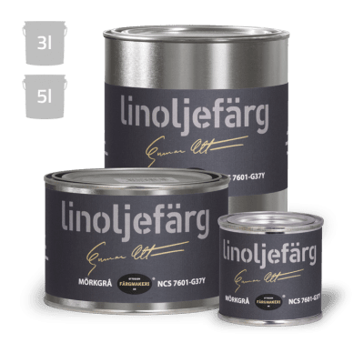 Linoljefärg Mörkgrå 3 L