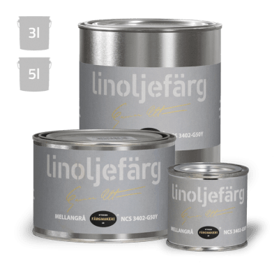 Linoljefärg Mellangrå 3 L