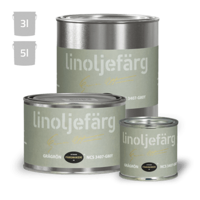 Linoljefärg Grågrön 3 L