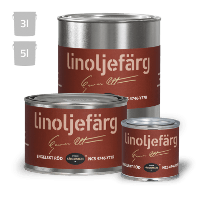 Linoljefärg Engelskt röd 3 L