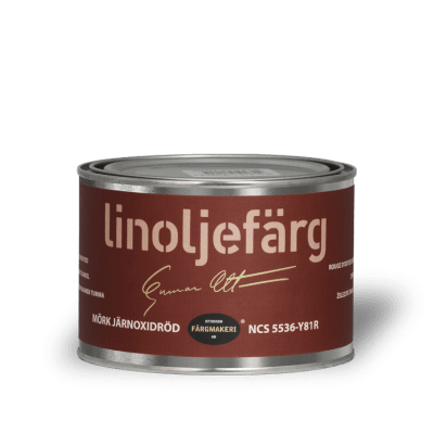 Linoljefärg Mörk järnoxidröd 0,5 L