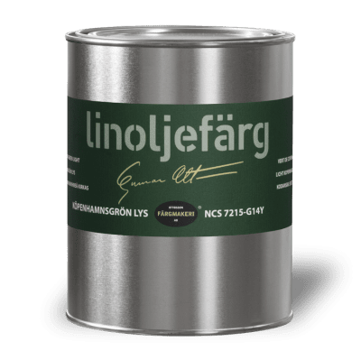 Linoljefärg Köpenhamnsgrön LYS 1 L
