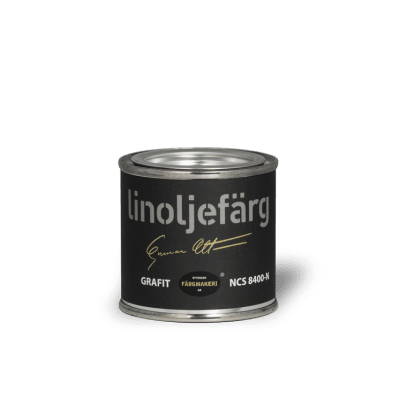 Linoljefärg Grafit 0,1 L