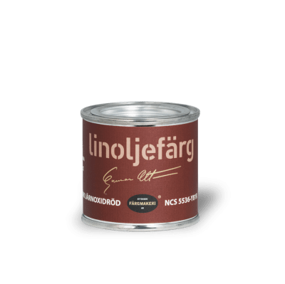 Linoljefärg Mörk järnoxidröd 0,1 L