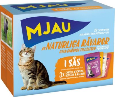 Mjau Multi Kött i Sås 85gX12