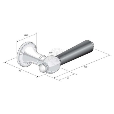 Dörrtrycke 5537 måttskiss