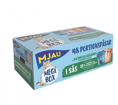Mjau Megabox Kött o Fisk 85gx48st sås