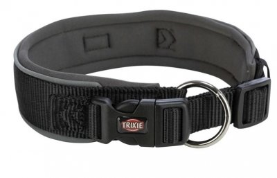 Premium halsband, L-XL röd/grafit
