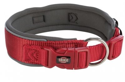 Premium halsband, L-XL röd/grafit